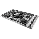 Capital MCT365GSL 36 Inch Gas cooktop 5 Sealed Burners, Indicator Lights and Reversible Central Wok Grate