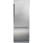 Blomberg BRFB1920SS 30 Inch Bottom Freezer Refrigerator Fully Integrated Fully Built-in LED Lights 16.4 cu ft ICE