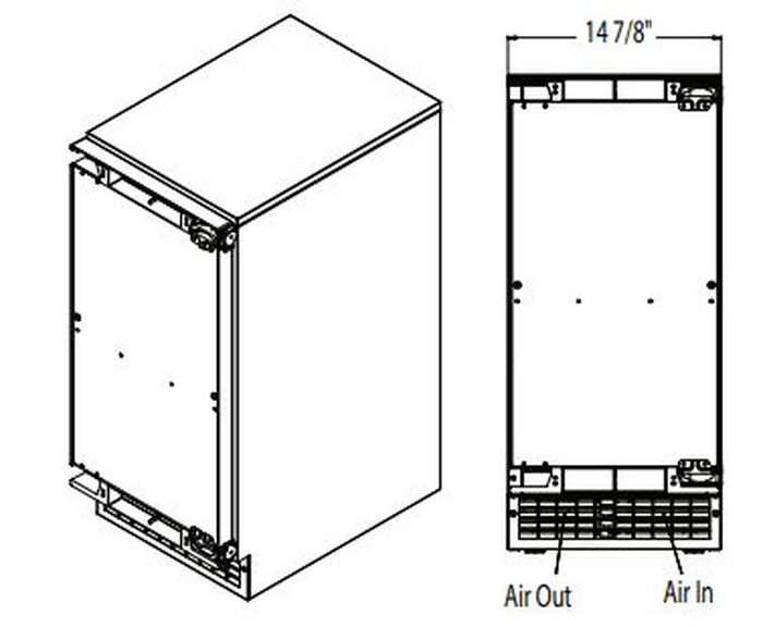 Scotsman SCCP50MB1SU 15 Inch  Ice Machine