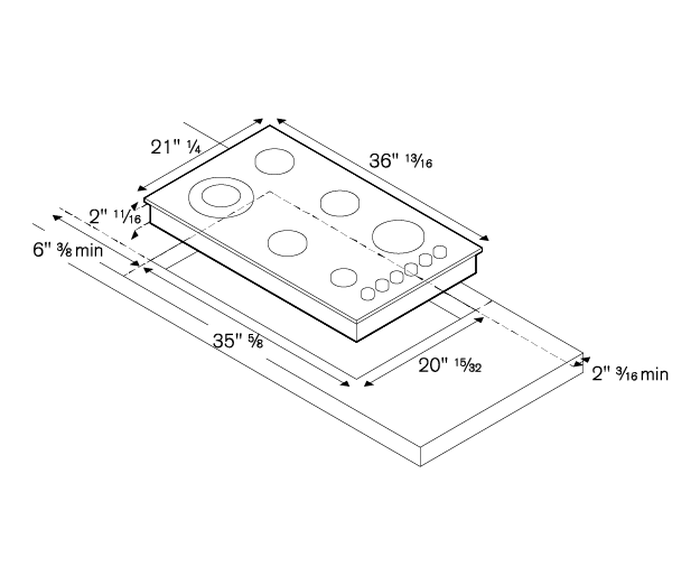 Bertazzoni PROF365QBXT 36 Inch Pro Series Side Controls 5 Brass Burners Gas Cooktop