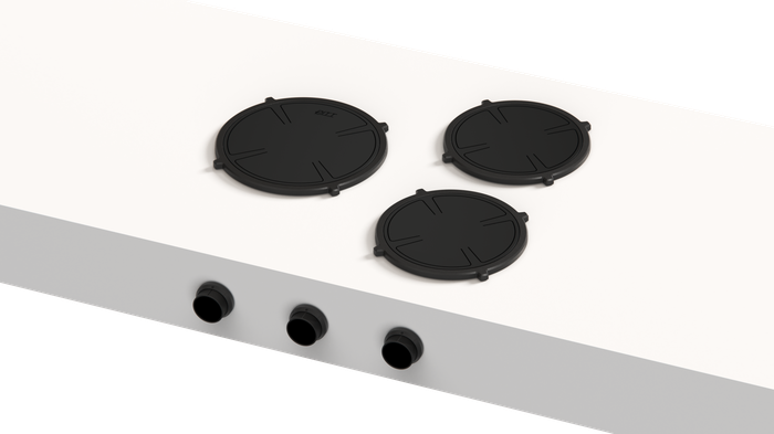 Pitt Cooking CIMA3B-I 24 Inch Black 3 Burner Induction Cooktop