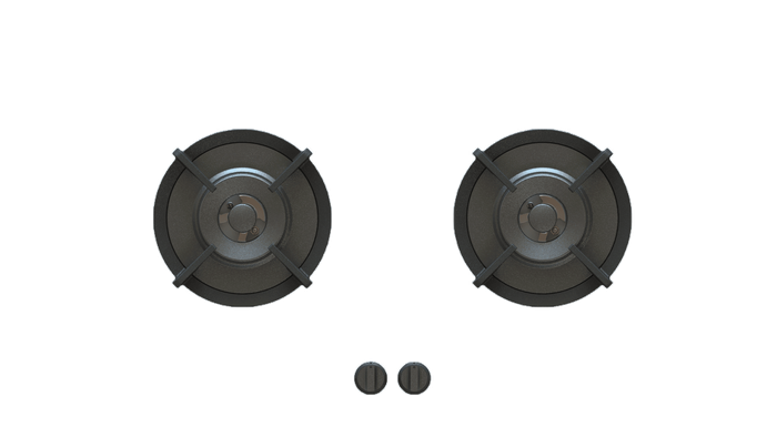 Pitt Cooking BROMO2PT-NG 26 Inch Brass 4 Burner Gas Cooktop