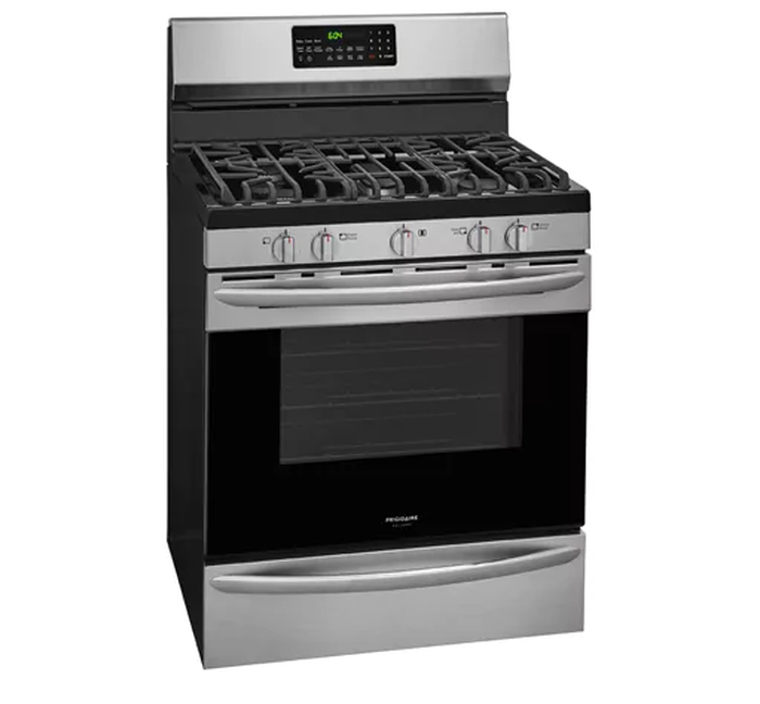 Frigidaire GCRG3060BF 30 Inch 5.1 Cu Ft 4 Burner Griddle Self Clean Gas Range