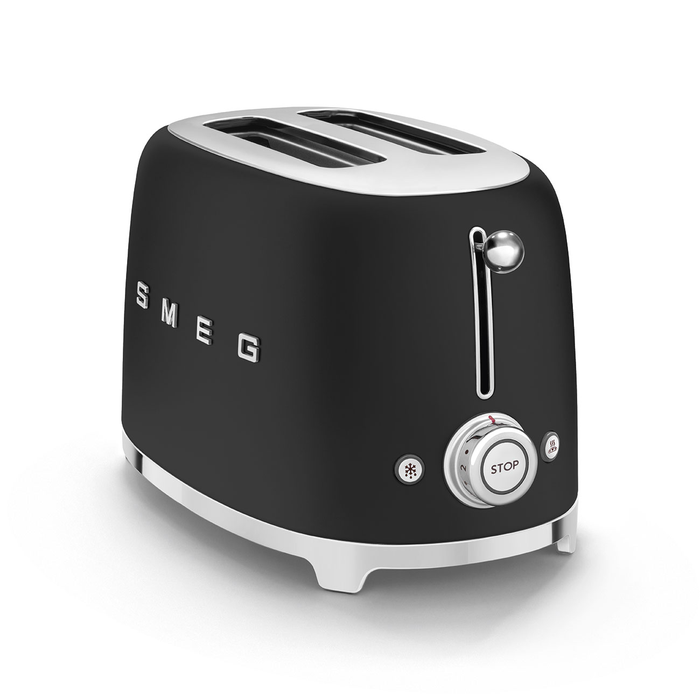 Smeg TSF01BLMUS Retro 50's Style 2-Slice Toaster 950 W Matte Black