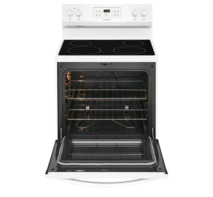 Frigidaire FCRE305CBW 30 Inch 5.3 Cu Ft Five Burner Manual Clean Electric Range