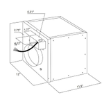 Elica ESNBLK26 600 CFM, internal blower required