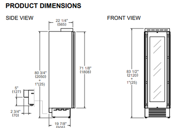 Bertazzoni REF24WCPIXR Wine Column Replacement Parts
