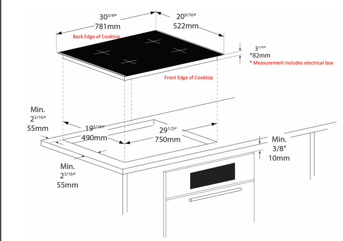 Porter&Charles CI76V 30 Inch Induction Cooktop