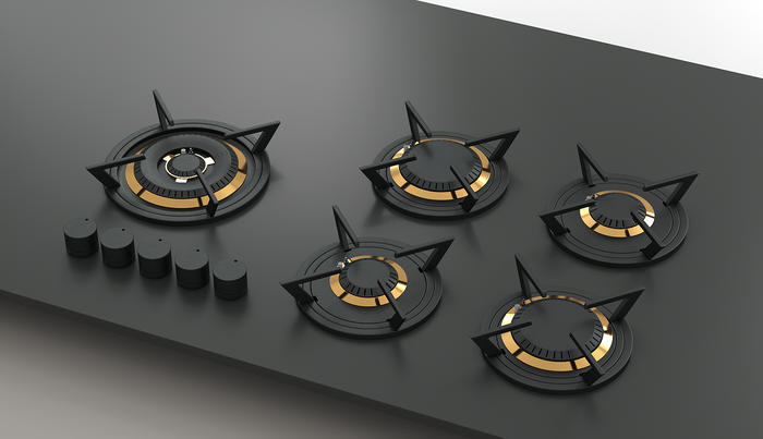 Tulip Cooking EASTMAN 19591 36 Inch Modular 05 Burner Gas Cooktop 5 Original Burners - Clearance