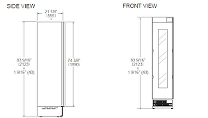 Bertazzoni REF18WCBPRV 18 Inch Storage Cabinet Wine Column