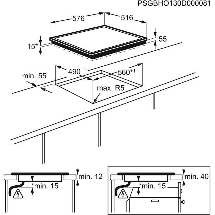 AEG HK654400XB Built-In 24in Induction Cooktop - Parts