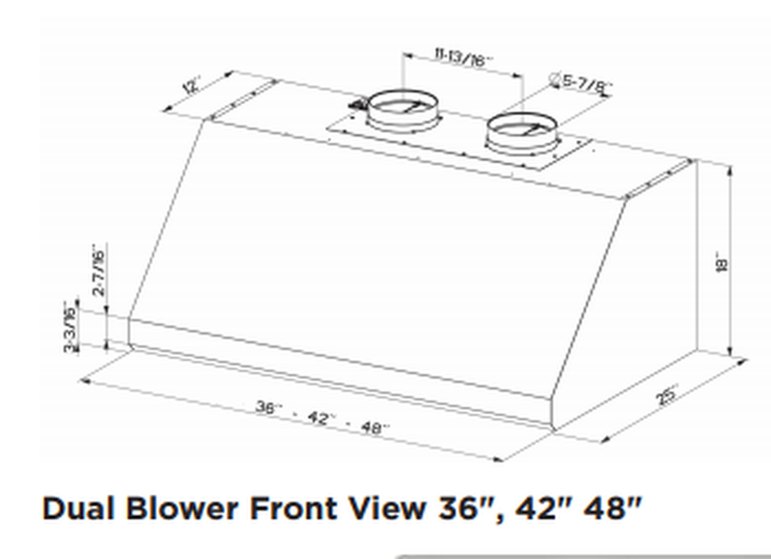 Faber MAES4818SS1200B Maestrale 18  Range Hood Replacement Parts