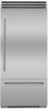 BlueStar BBB36L2CCPLT 36 Inch Built In Bottom Freezer Refrigerator