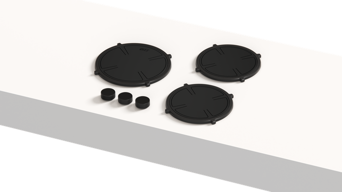 Pitt Cooking CIMA3B-I 24 Inch Black 3 Burner Induction Cooktop