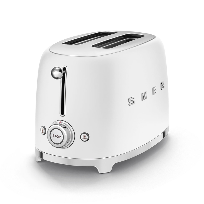 Smeg TSF01WHMUS Retro 50's Style 2-Slice Toaster 950 W Matte White