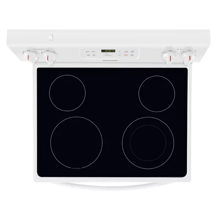 Frigidaire FCRE305CBW 30 Inch 5.3 Cu Ft Five Burner Manual Clean Electric Range