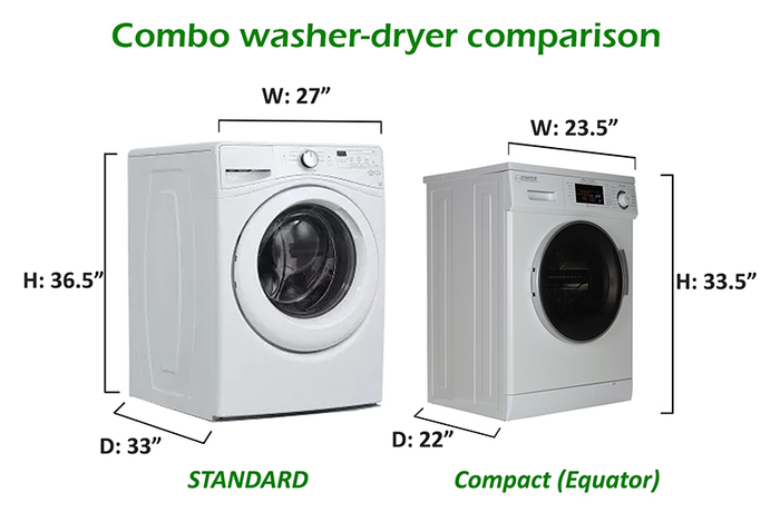 Equator EZ4400N/W 24 Inch Washer Dryer Combo