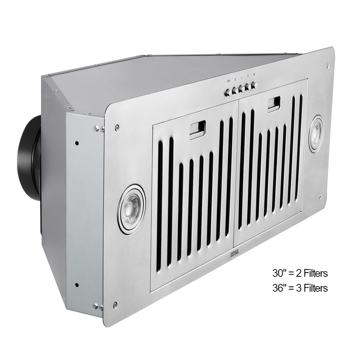 Kobe INX2830SQB7002 30 Inch Installed in Cabinet 550 CFM