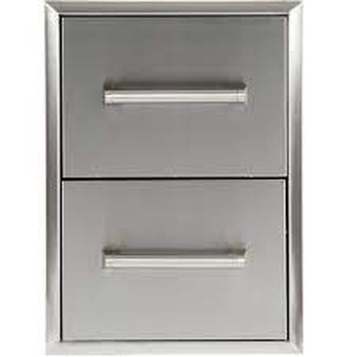 Coyote C2DC Cabinet Double Drawer Cabinet Is Constructed With 304 Stainless Steel. Drawer Rollers Allow For Easy Open & Close Access. Pro Style Handle