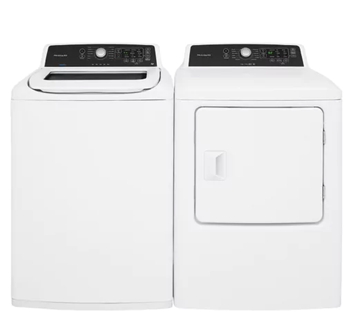 Washer FLVW7000AW-FLVE700CAW 27 Inch Top Load Washer and Electric Dryer Pair