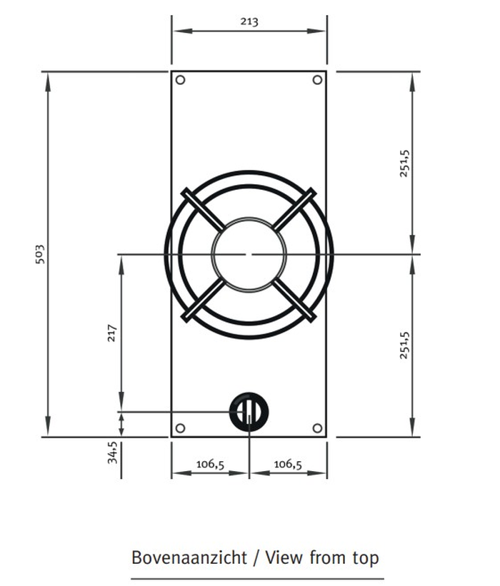 Pitt Cooking ALTAR1BT-NG 12 Inch Black 1 Burner Gas Cooktop