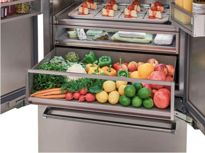 BlueStar BBB36R2CFPLT 36 Inch Built In Bottom Freezer Refrigerator