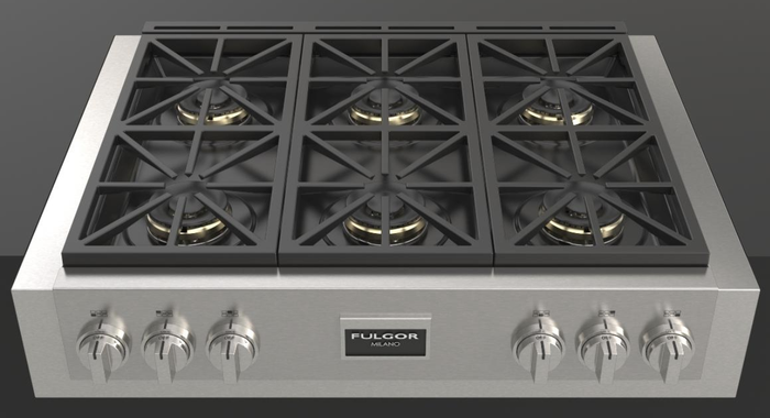 Fulgor Milano F6GRT366S1 36 Inch Sealed Burners Gas Rangetop