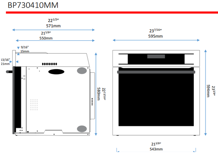 AEG BP730410MM 24 Inch MultiFunction Single Wall Oven