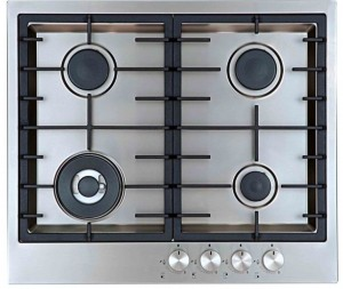 Porter & Charles CG60WOK-F 24 inch Gas Cooktop 4 Burners Stainless Steel