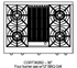 Capital CGRT362B2L 36 Inch Culinarian Gas Rangetop