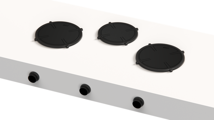 Pitt Cooking COLO3B-I 34 Inch Black 3 Burner Induction Cooktop