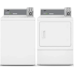 Huebsch TV6100WN DV6100WE 27 Inch Commerical Coin Drop Washer & Dryer Set