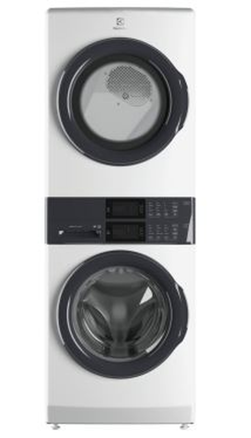 Electrolux ELTE730CAW 27 Inch Two Ways to Sanitize. LuxCare Wash System 5.2 cu.ft Steam Washer WashTower with Electric Dryer