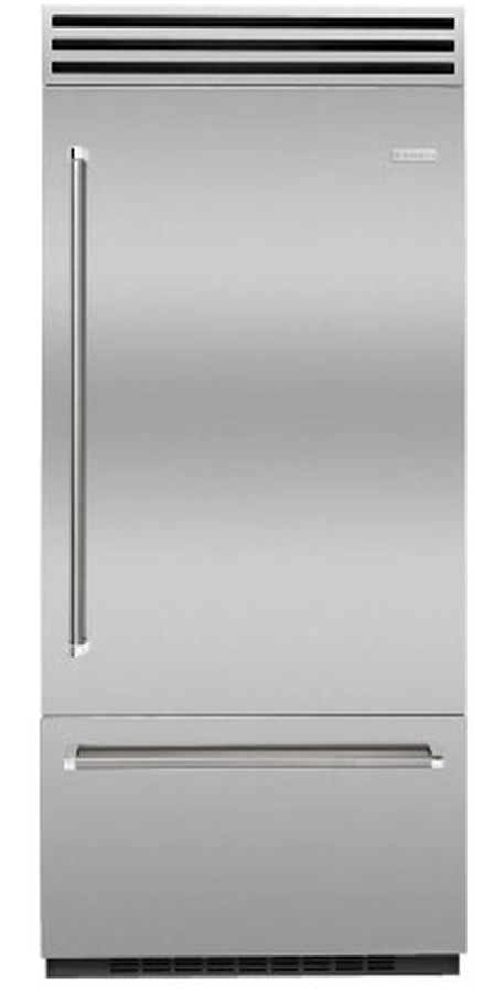 BlueStar BBB36R3CPLT 36 Inch Built In Bottom Freezer Refrigerator