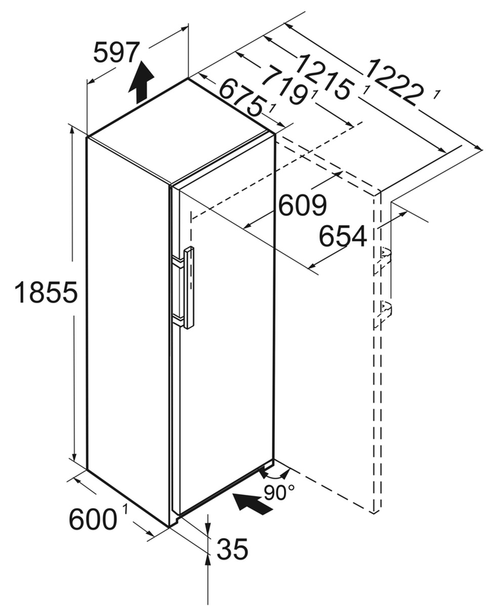 Liebherr SRB5290 24 Inch  Fridge Column
