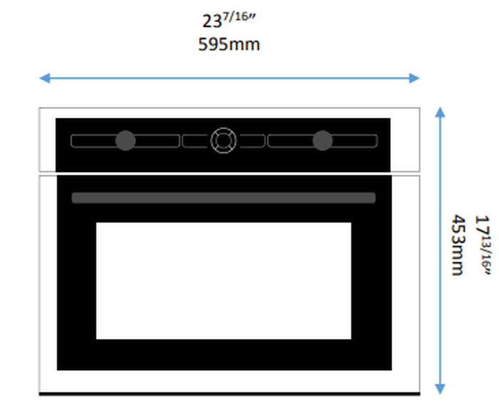 Porter&Charles MWPS60TM1 24 Inch Built In Microwave