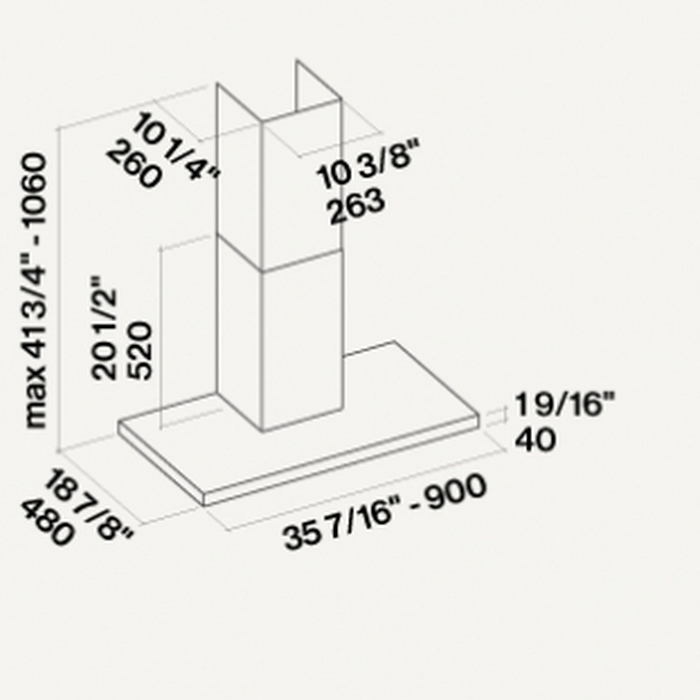 Falmec FDLUM36W5SSR 36 Inch Mounted on Wall 500 CFM