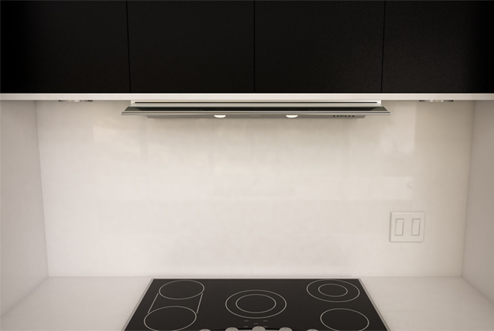 Zephyr ZGEE36AS 36 Inch Under Cabinet Range Hood Genova Electronic Touch 500 CFM