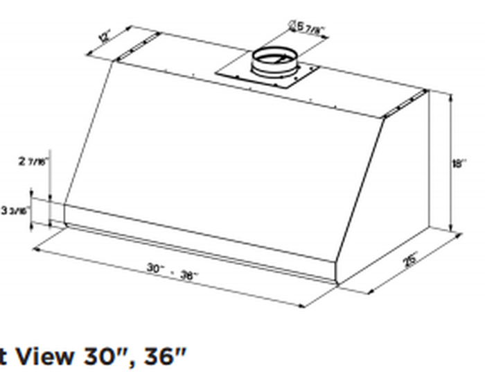 Faber MAES3018SS600B Maestrale 18  Range Hood Replacement Parts