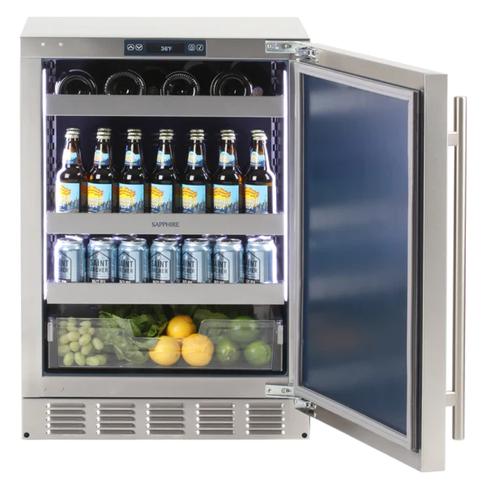 Sapphire SR24SS 24 Inch Built In Compact Refrigerator