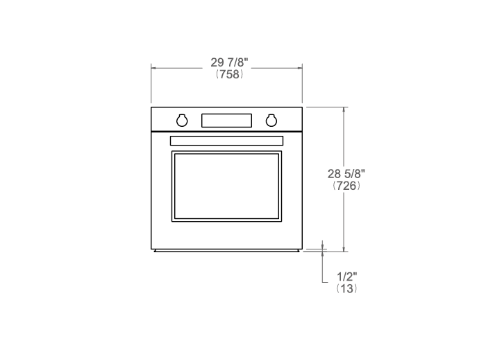 Bertazzoni PROF30FSEXT 30 Inch Single Wall Oven