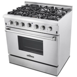 Thor Kitchen HRD3606U 36 Inch Sealed Burners Dual Fuel Range