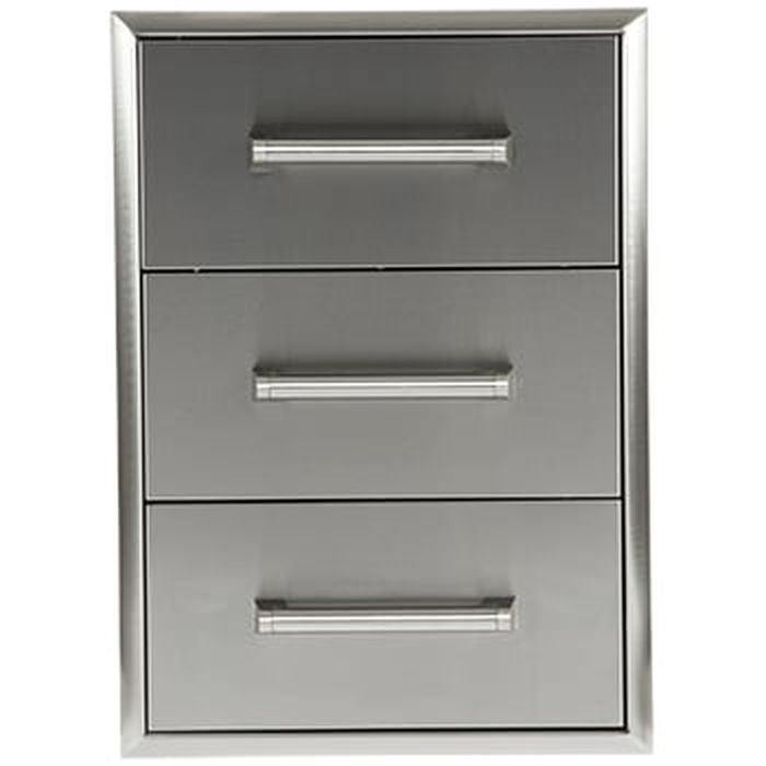 Coyote C3DC Cabinet Triple Drawer Cabinet Is Constructed With 304 Stainless Steel. Drawer Rollers Allow For Easy Open & Close Access. Pro Style Handle