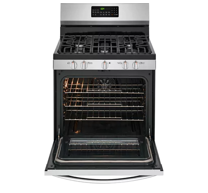 Frigidaire GCRG3060BF 30 Inch 5.1 Cu Ft 4 Burner Griddle Self Clean Gas Range