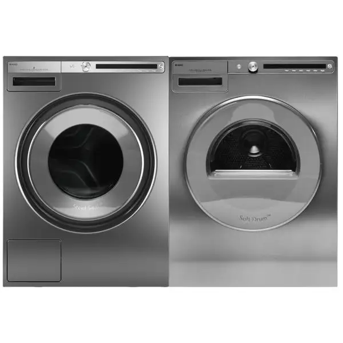 Asko W4114C.T+T411VD.T 24 Inch 208-240 V Washer & Veneted Dryer Pair