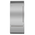 BlueStar BBB36L2C 36 Inch Built In Bottom Freezer Refrigerator