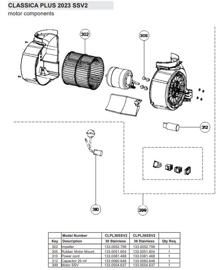 Faber ClassicaPlus-SSV2  Inch Part  Hood Parts