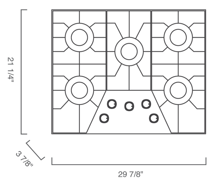 Blomberg CTG30500SS 30 Inch Gas Cooktop