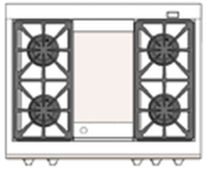 Capital CSB362G2L 36 Inch Dual Fuel Range