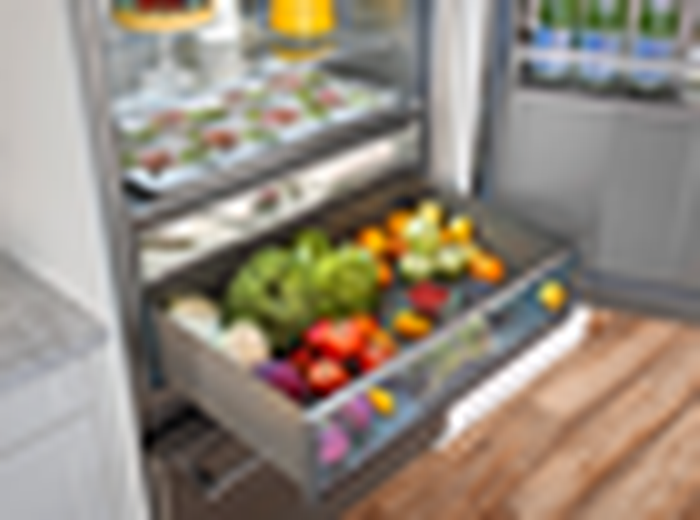 BlueStar BBB36L2C 36 Inch Built In Bottom Freezer Refrigerator